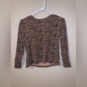Charter Club Petite Long Sleeve, Size P/P Or XS/S, Cheetah Print, 100% Cotton